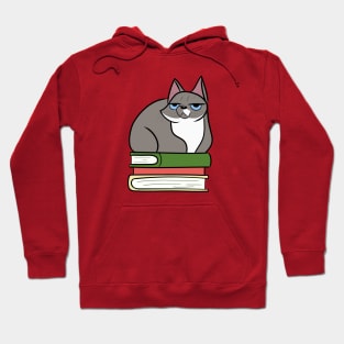 Grumpy Book Cat Hoodie